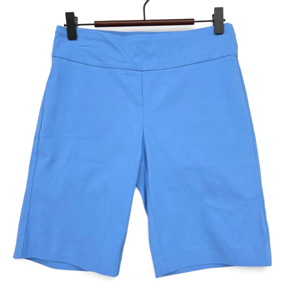 J.McLaughlin Masie Shorts Women's 2 28" Marine Blue Pull On Stretch Bermuda NWT